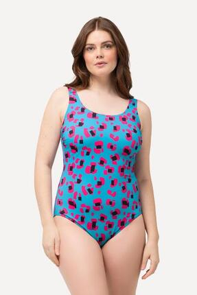 Femme Maillot de bain à imprimé fluo et fronces sans bonnets souples