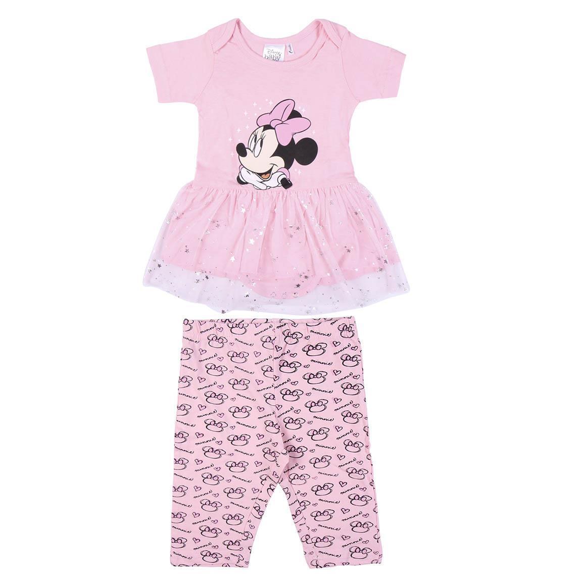 Ensemble Minnie Mouse 2 pièces avec tulle et leggings roses, 6 mois 1/2