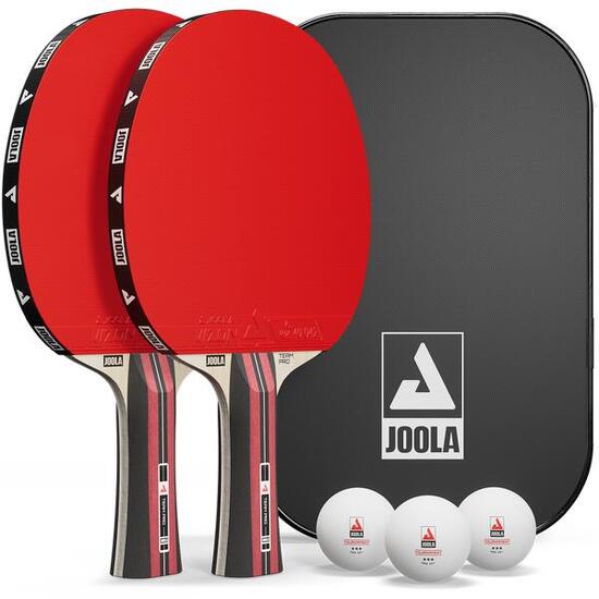 Set de tennis de table TEAM PRO 2 raquettes 3 balles Housse