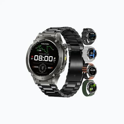 Montre connectée Vortex GPS AMOLED appels 200+ modes sport
