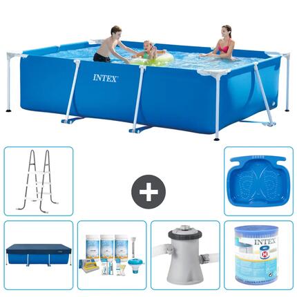 INTEX Piscina con estructura Rectangular - 300x200x75 cm - 7-piezas S40163
