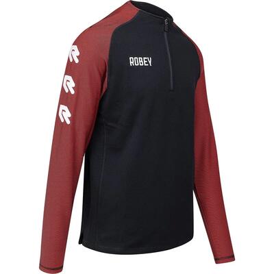 Top - kinderen - robey ziptop - zwart/rood