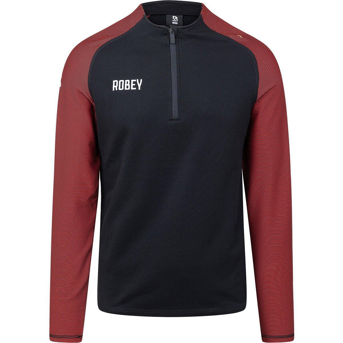 Top - voetbal - kind - robey ziptop - raglan - zwart/rood 5/5