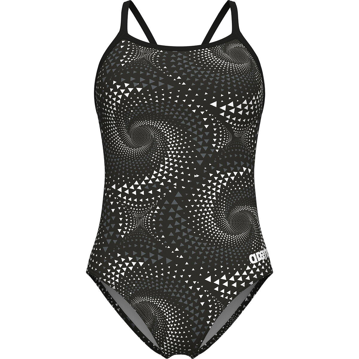 Badpak - Zwemmen - Dames - Tank top, open rug, grafisch dessin - Zwart 2/5
