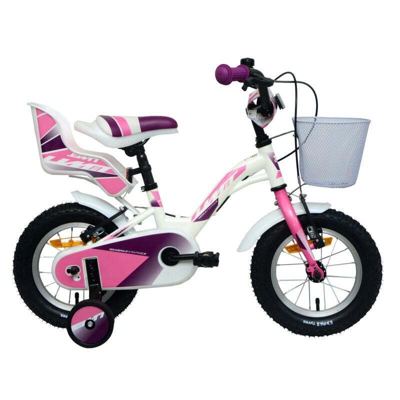 Bicicletta per bambini UMIT ROMINA da 14" bianca/rosa 3/3