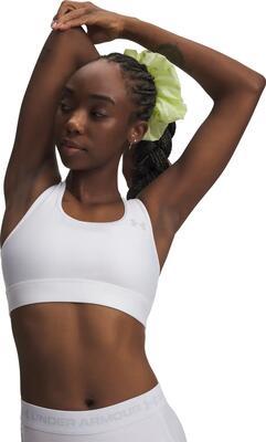 Under armour heatgear sportbeha met gemiddelde ondersteuning, wit, dames