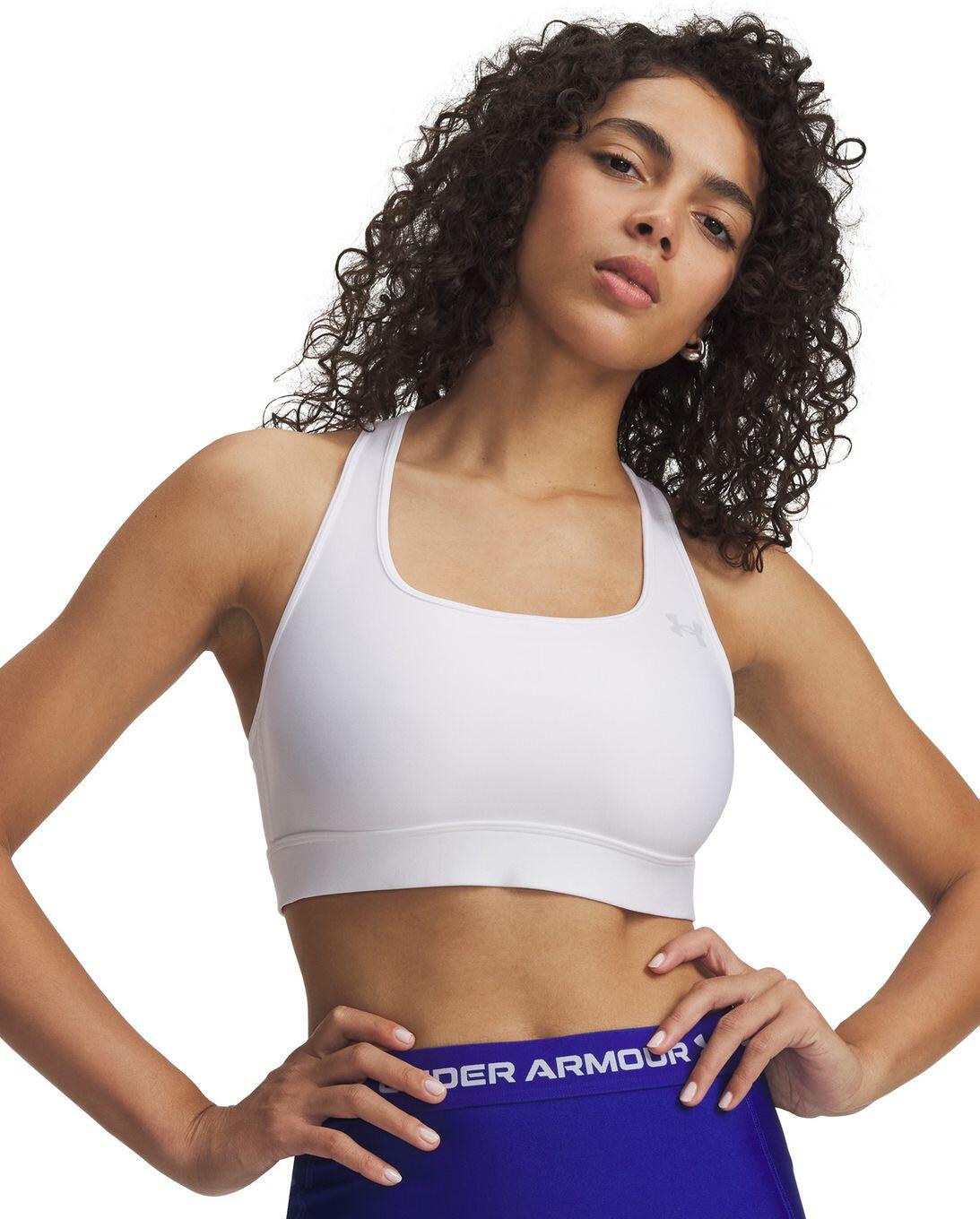 Brassière Under Armour HeatGear Maintien Modéré Blanc Femme 4/5