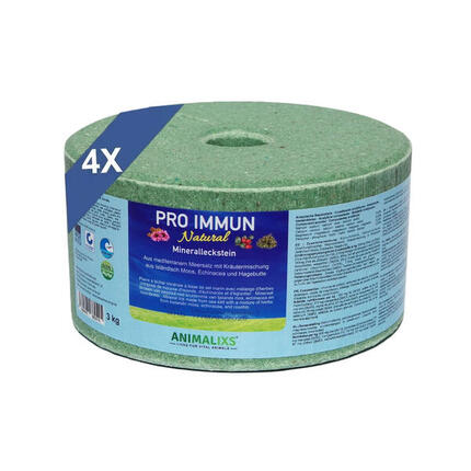 PRO IMMUN Natural Pierre à lécher minérale, set de 4x3kg
