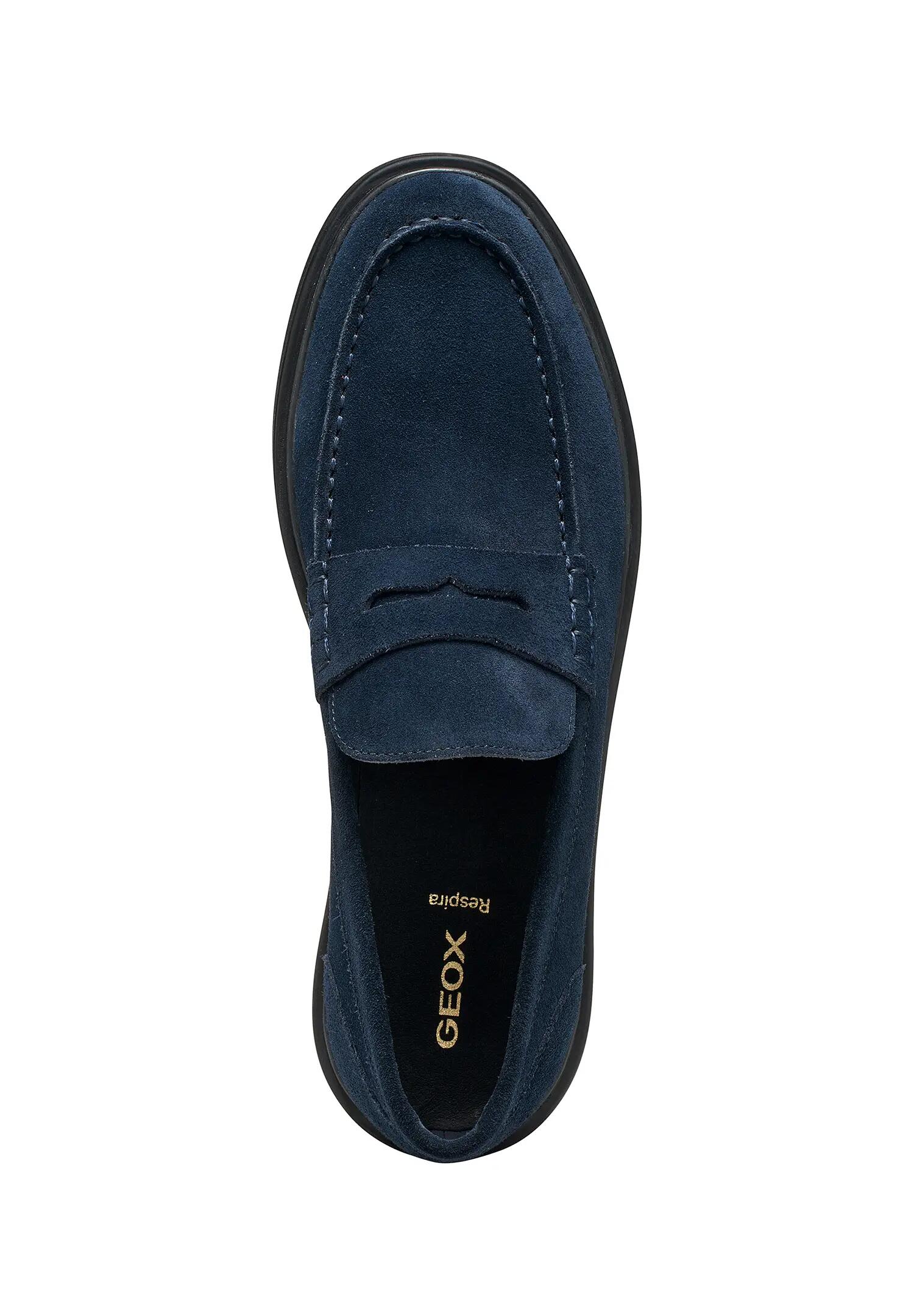 Geox MASSIMIANO Herren Leder Mokassin U66H9A 00022 C4002 Schuh dunkelblau 4/5