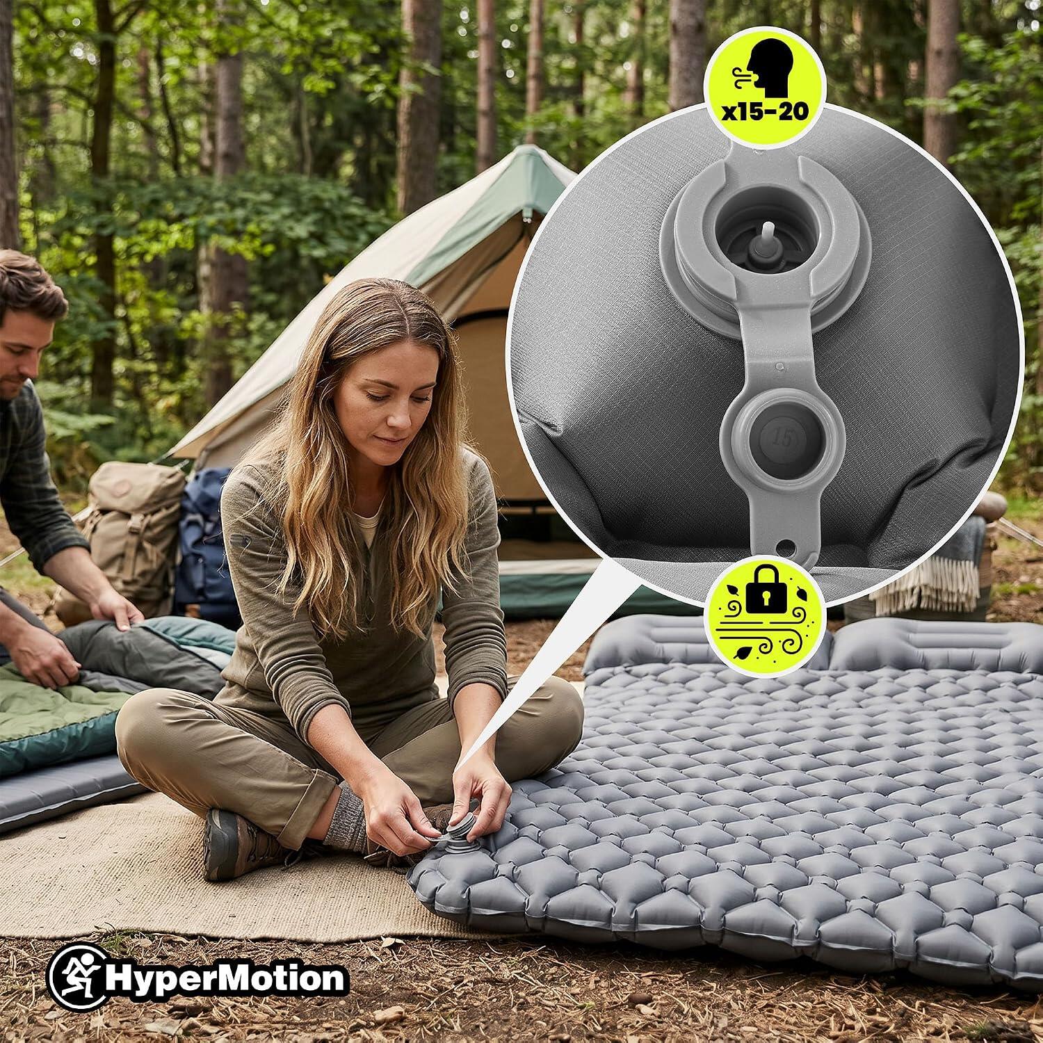 Matelas - randonnée - ultraléger 2 places - campmat 2 - gris 6/9