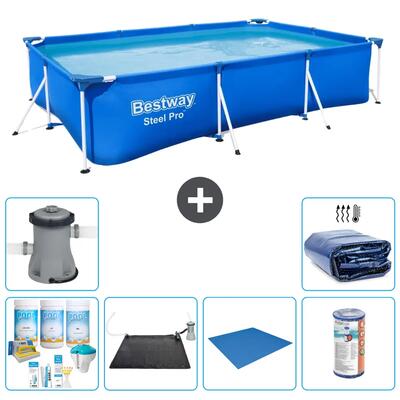 Bestway steel pro rechthoekig - 300x201x66 cm - 7-delig s21554