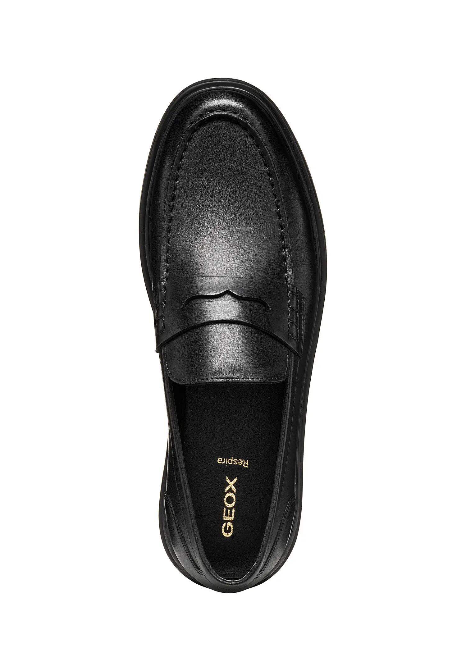 Geox MASSIMIANO Herren Leder Mokassin U66H9A 00043 C9999 Schuh schwarz 4/5