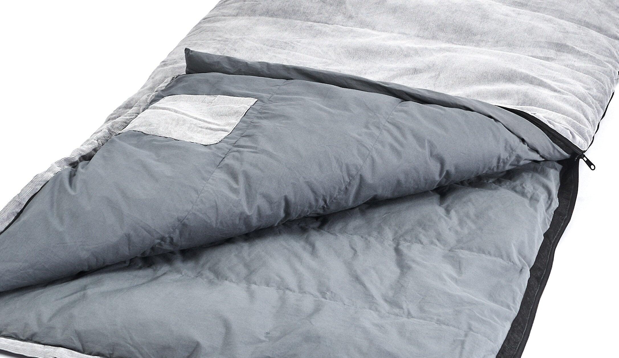 Dekenslaapzak Corduroy koppelbaar 3D Hollow Fibre - Human Comfort Brut Grey 4/7