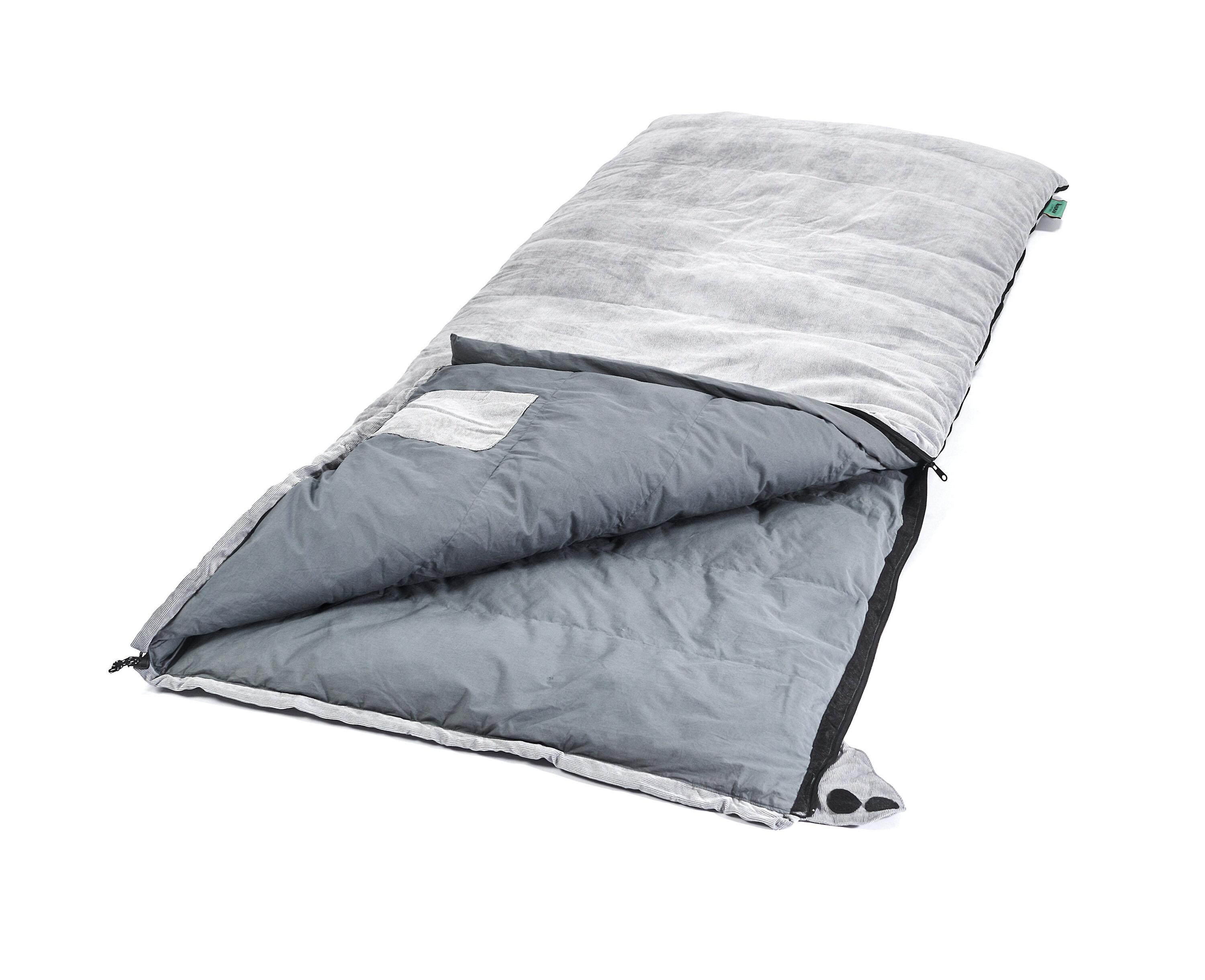 Dekenslaapzak Corduroy koppelbaar 3D Hollow Fibre - Human Comfort Brut Grey 2/7