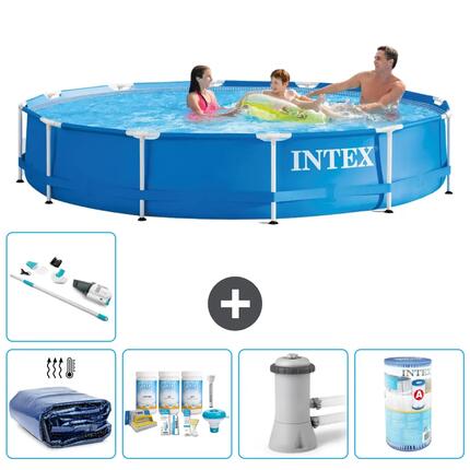 INTEX Piscina con estructura Redonda - 366x76 cm - 6-piezas S41556