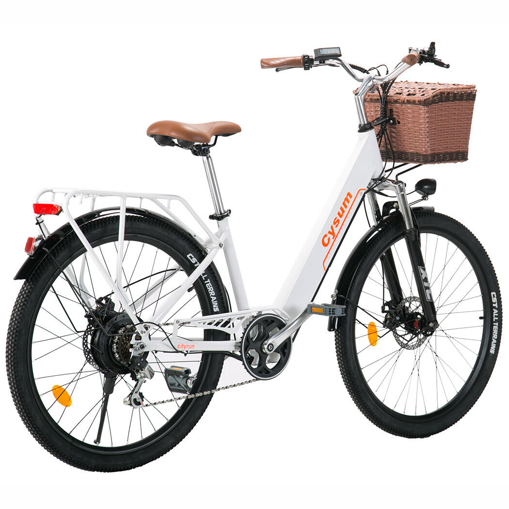 Cysum Cityrun 26" elektrische stadsfiets 3/4