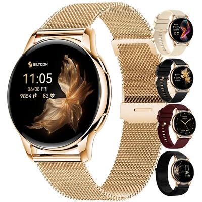 Siltcon auréa amoled smartwatch met hartslagmeter en 5 bandjes model a