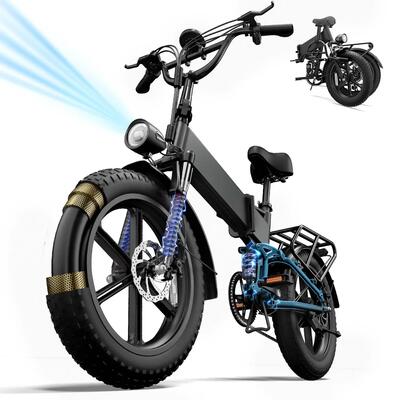 Opvouwbare e-bike - t5 - 48v 13ah, 80nm, 20x4" banden
