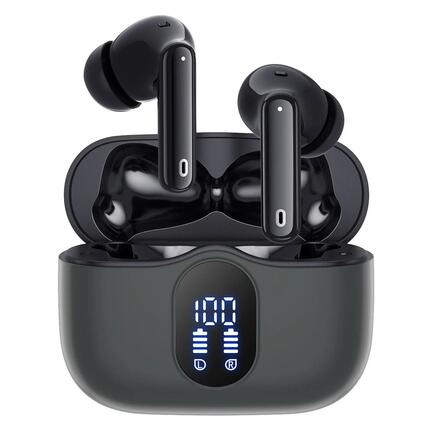 Écouteurs Bluetooth ANC + ENC Bluetooth 5.3 noir