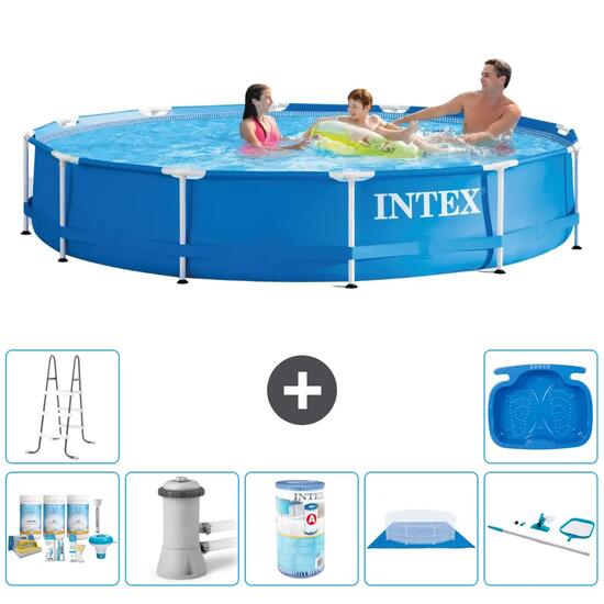 Piscine Tubulaire Ronde - 366x76 cm - 8-pièces S41578