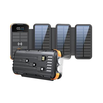 Siltcon solar powerbank 30000mah 22.5w 4 panelen