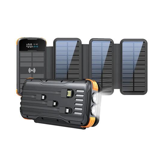 Batterie externe solaire Extreme 30000 mAh 22,5 W 4 panneaux 8 W