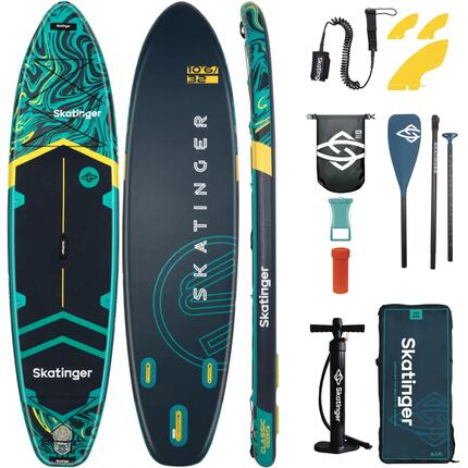 SKATINGER Prana Lava Green opblaasbare SUP 320x81x15 cm (10'6'') allround