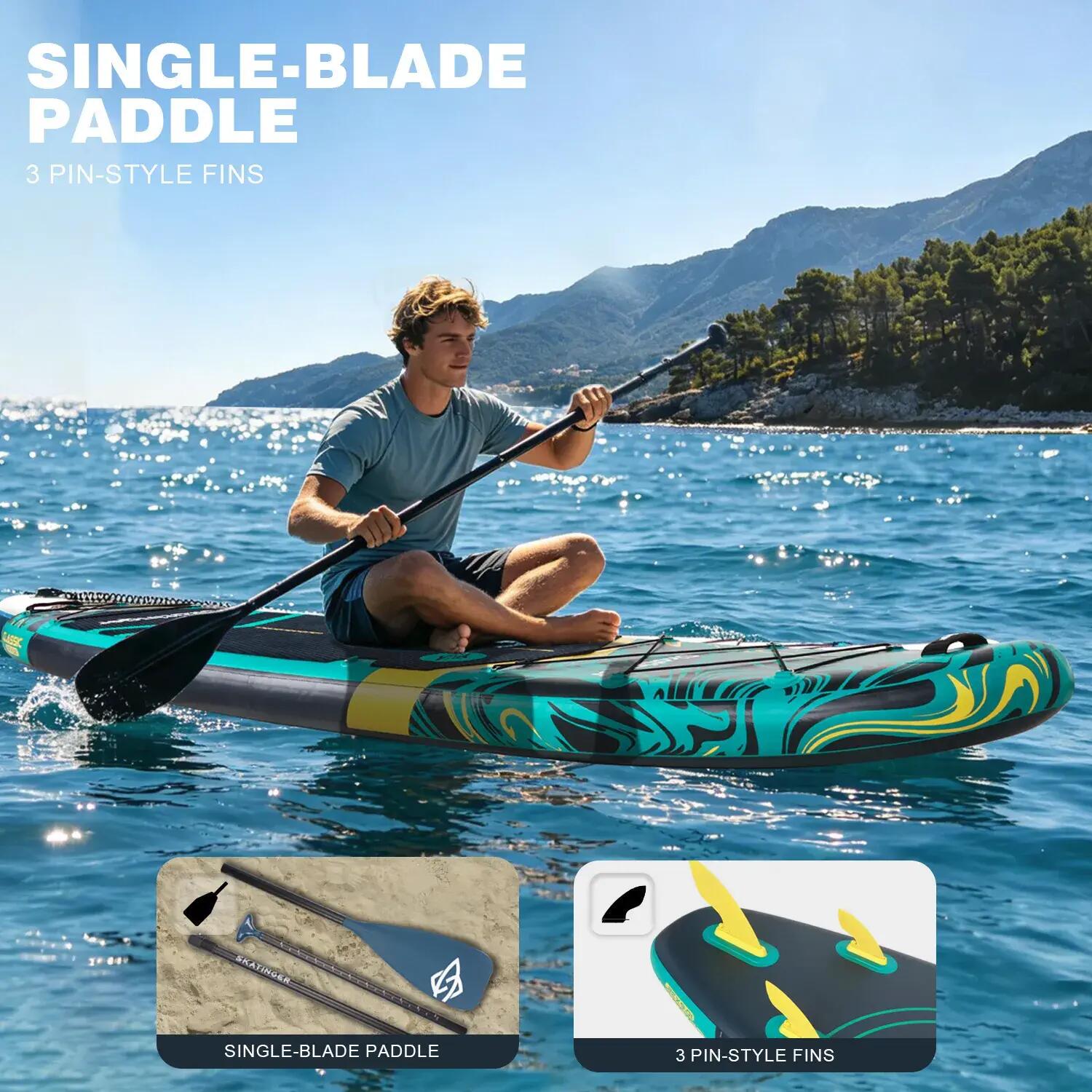 SKATINGER Prana Lava Green tavola SUP gonfiabile 320x81x15 cm (10'6'') versatile 6/6