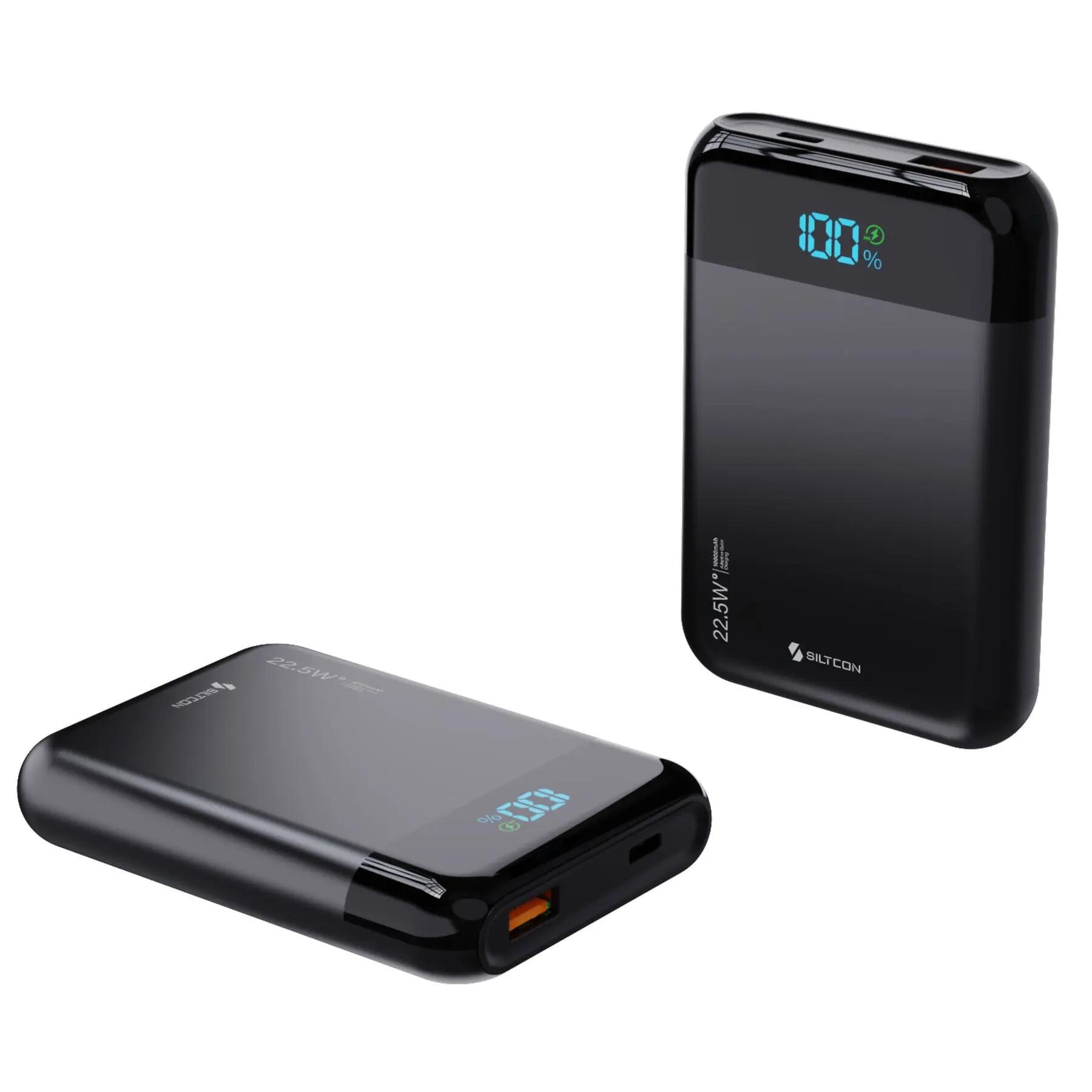 Siltcon Powerbank 10000mAh 22.5W USB-C Snellader Zwart 2/2