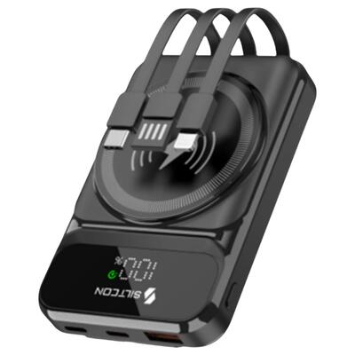Powerbank 10000 mah magnetisch 15 w draadloos 22,5 w zwart