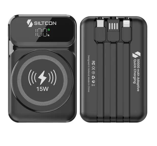 Siltcon 7-in-1 Magnetische Powerbank 10000mAh 22,5W – Zwart 2/2