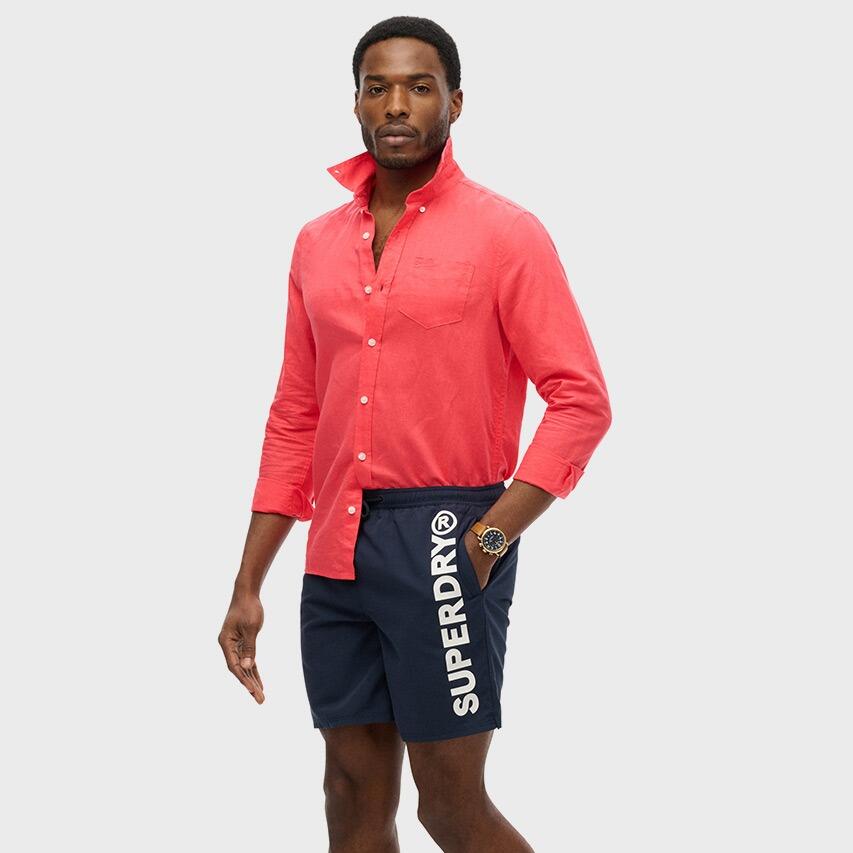 Heren Rits Zwemshort Sport Graphic Blauw II 4/5
