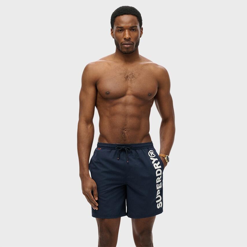 Heren Rits Zwemshort Sport Graphic Blauw II 2/5