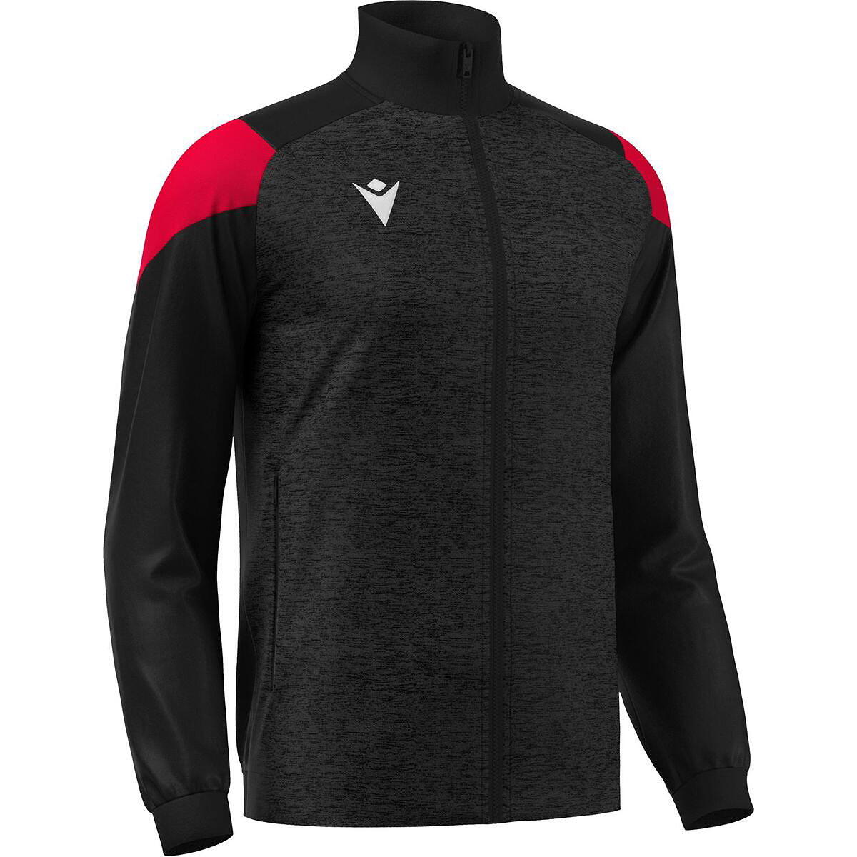 Herren - training - jacke - fullzip mesh - glory - schwarz/rot 2/5