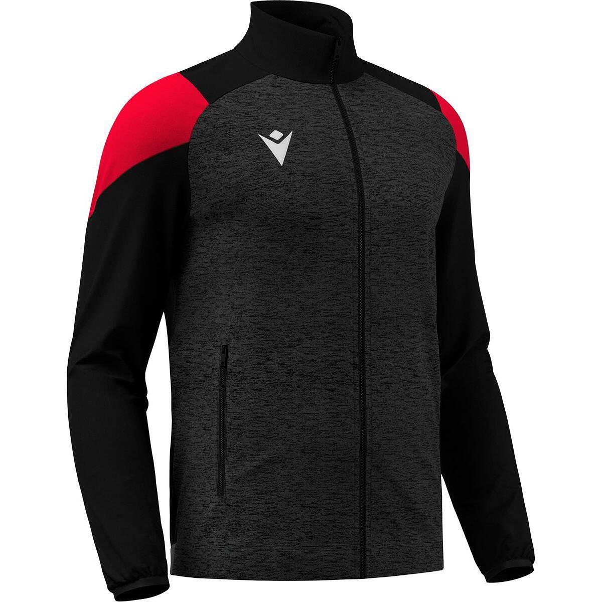 Heren - Voetbal - top - full zip, confortex - schwarz-rot 2/5