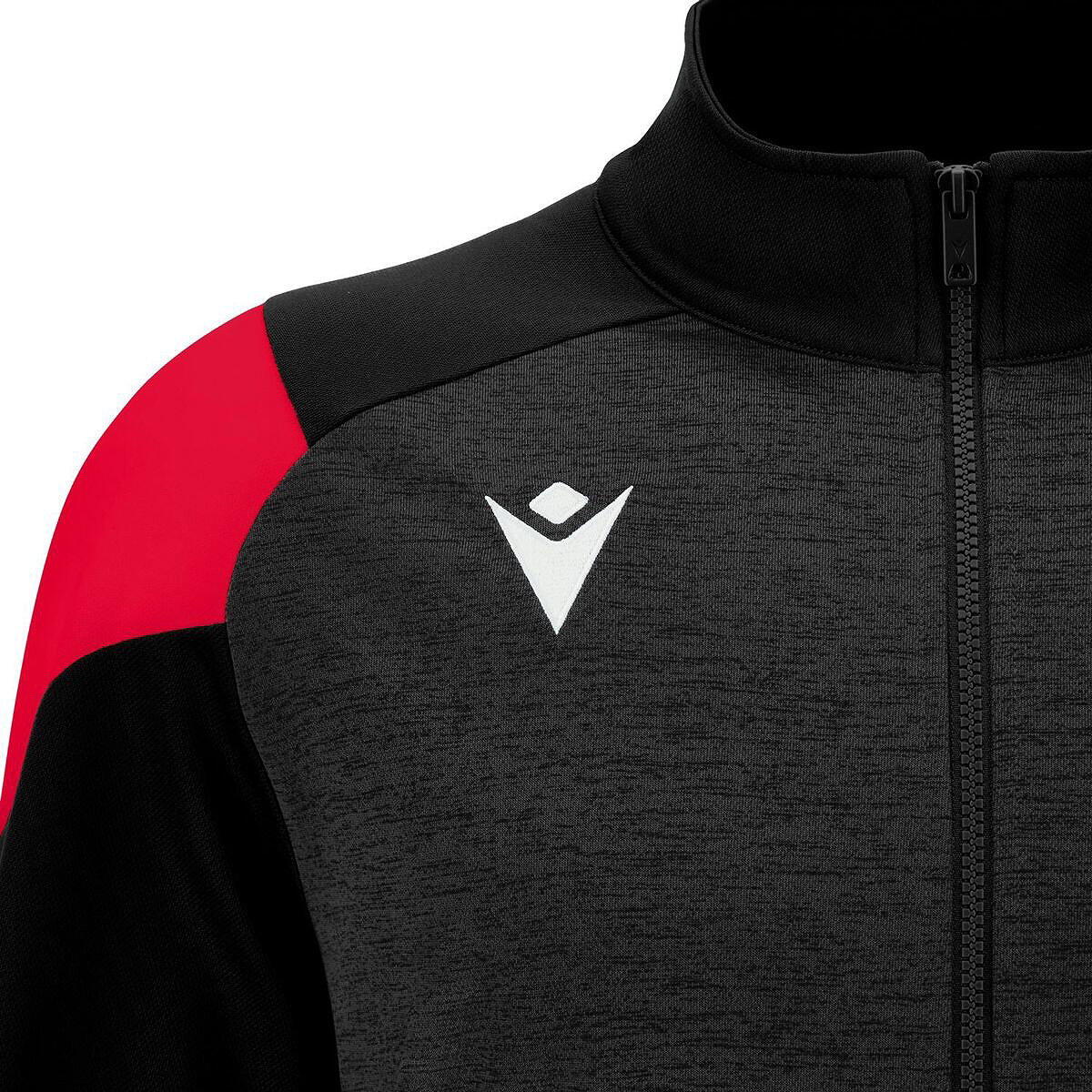 Heren - Voetbal - top - full zip, confortex - schwarz-rot 4/5