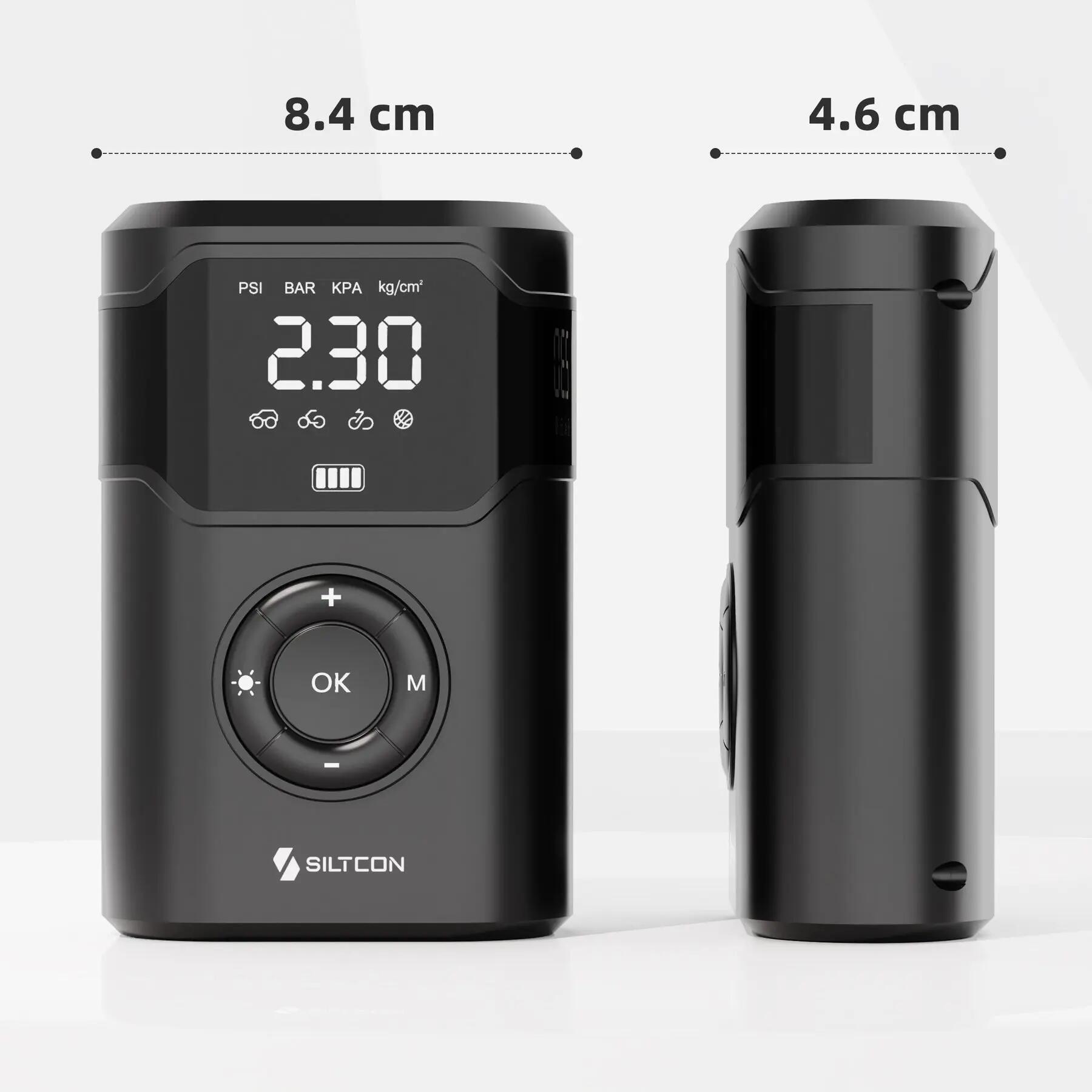 Siltcon Elektrische Bandenpomp 10.5Bar 30l/min met 8000mAh Powerbank 2/2
