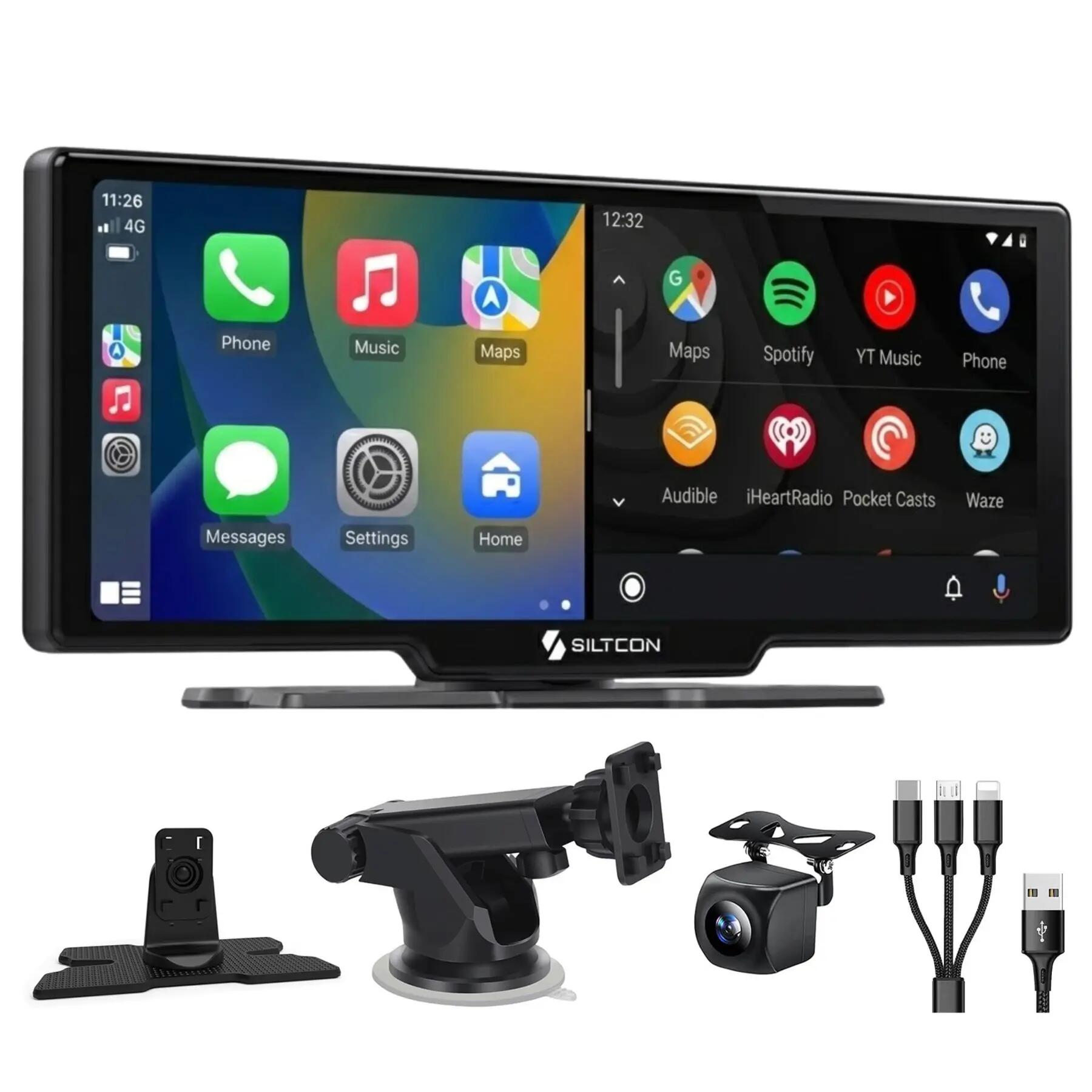 Siltcon CarPlay Scherm 10.26 Inch met Android Auto en Achteruitrijcamera 2/2