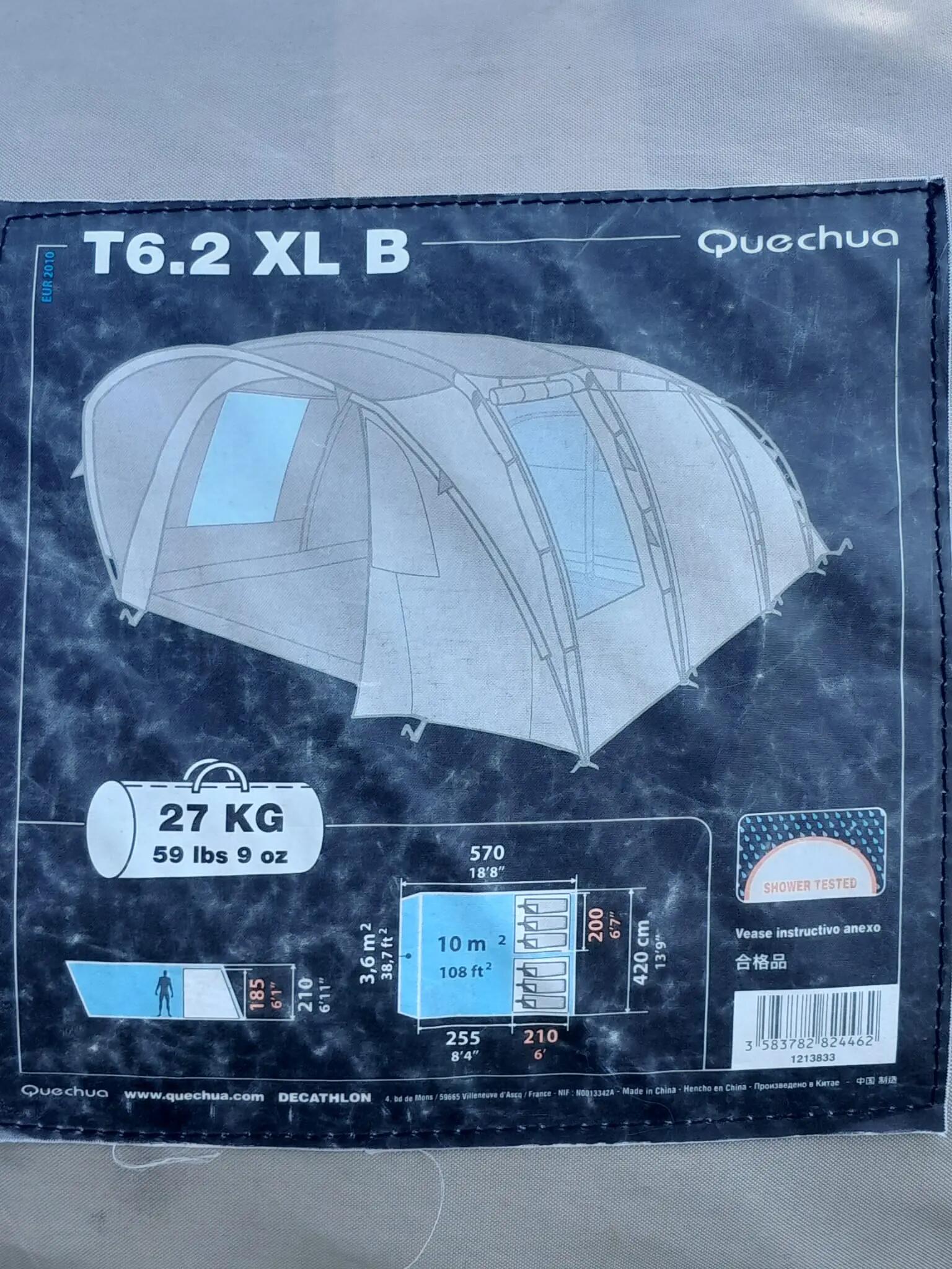 Entre Particuliers - Tente Quechua T6.2 XL B 4/5