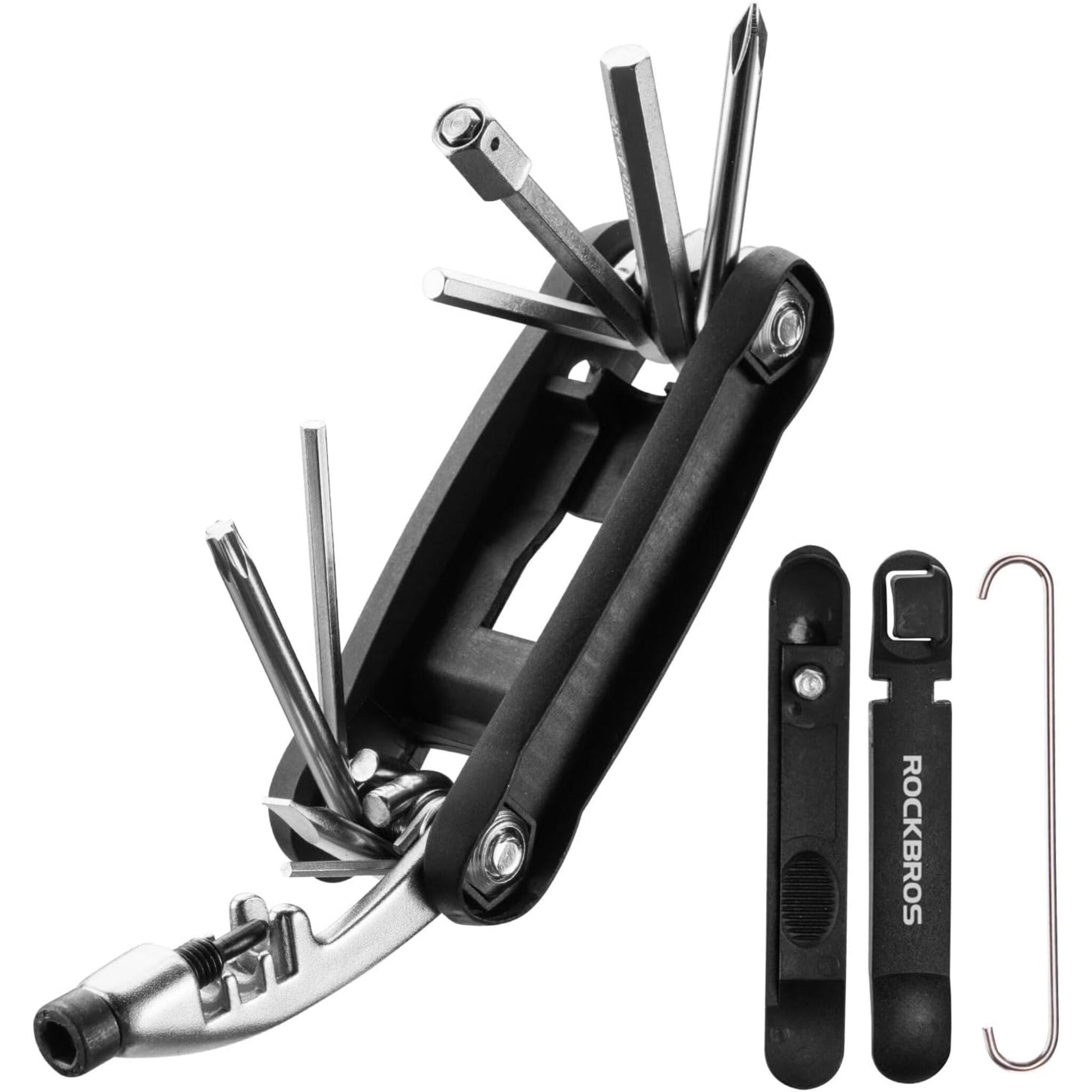 Fahrrad Multitool 12-in-1 Reparatur Set faltbar Kohlenstoffstahl 1/6