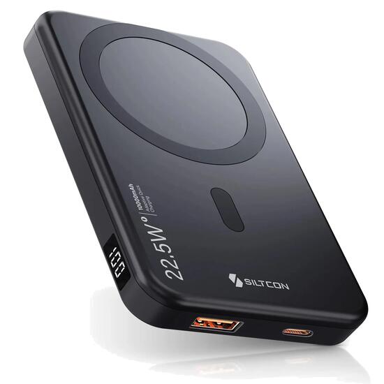 Siltcon Magnetische Draadloze Powerbank 10000mAh USB-C 22.5W