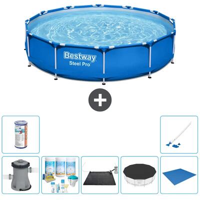 Bestway steel pro rond - 366x76 cm - 8-delig s21593