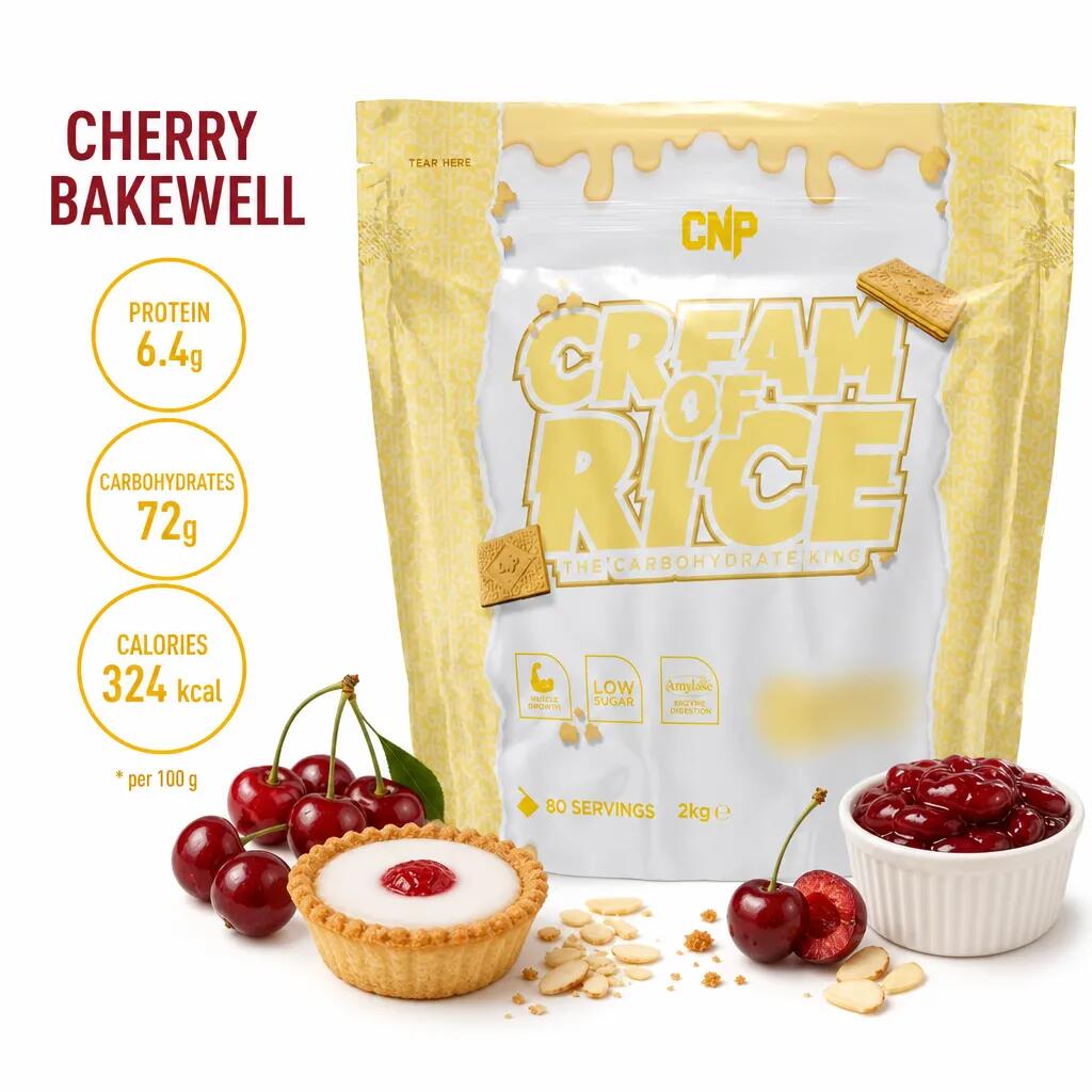 CNP Cream of Rice The Carbohydrate King 2000g cherry bakewell