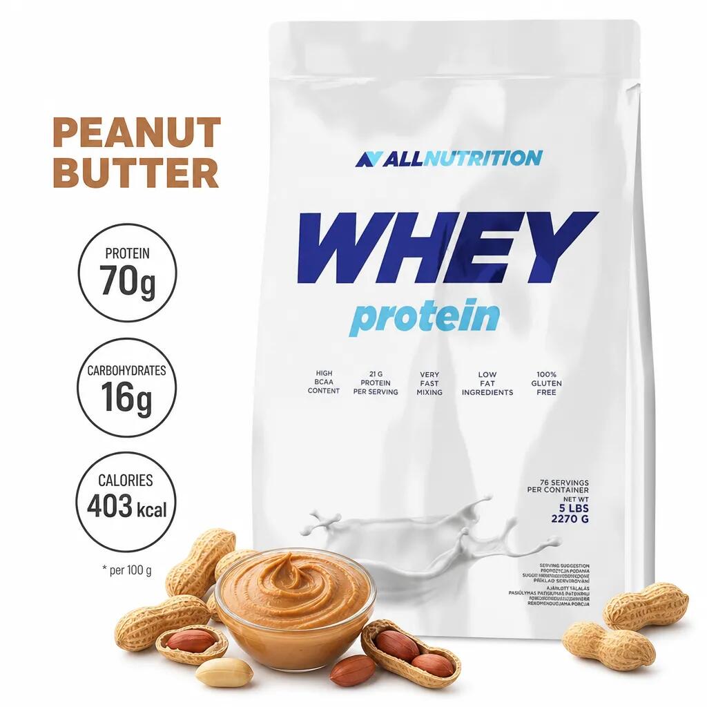 Allnutrition Whey Protein 2270g + FREE Shaker peanut butter
