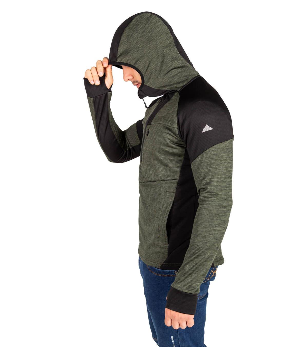 Forro Polar de Montaña Transpirable con Capucha Hornet Vetta Hombre Verde 3/5