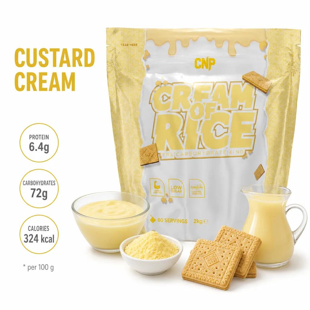 CNP Cream of Rice The Carbohydrate King 2000g custard cream