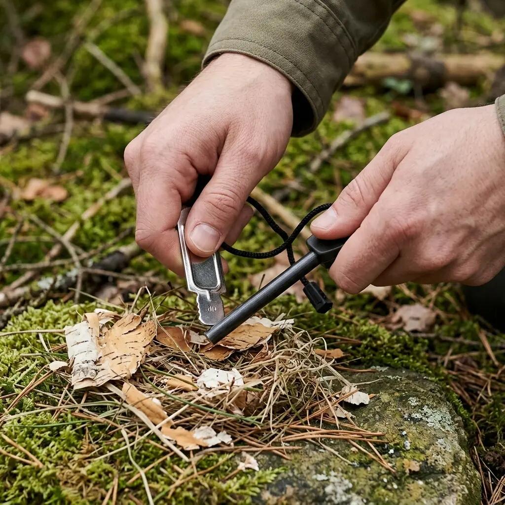 Krzesiwo klasyczne survivalowe ze skrobakiem 3/4