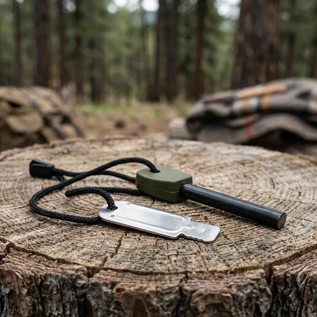 Krzesiwo klasyczne survivalowe ze skrobakiem 2/4