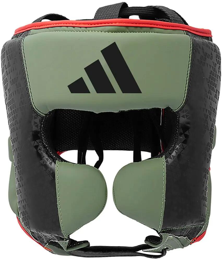 Adidas Combat 50 Sports Boxing Martial Arts Headguard, Combat 50 Training Headgear - Orbit Green/Black-image-1
