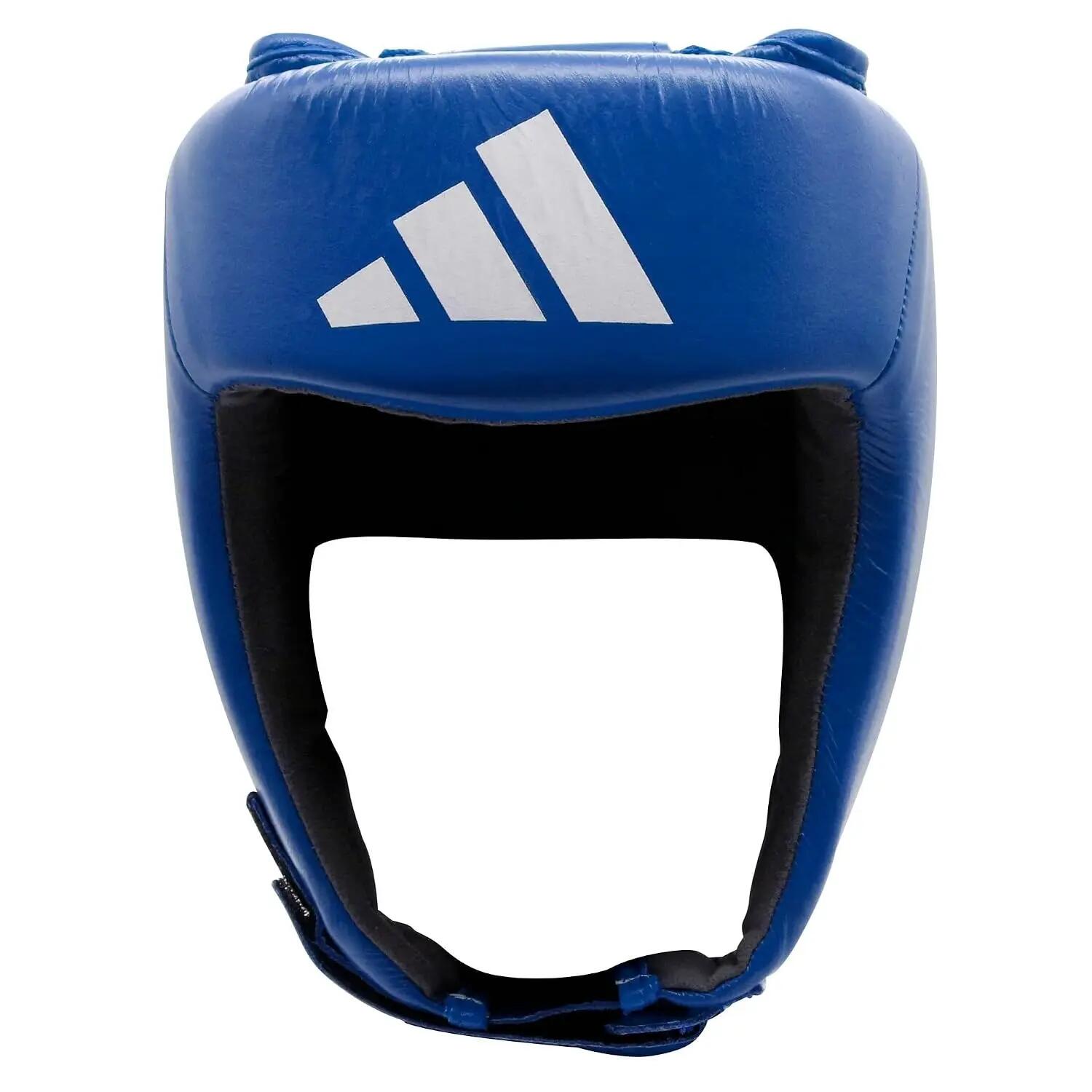 adidas IBA Head Guard Adjustable Non-Slip Head Guard, Forehead, Ear Protection | Approved Head Guard for Boxing, Training Gear, Sparring - Blue-image-17